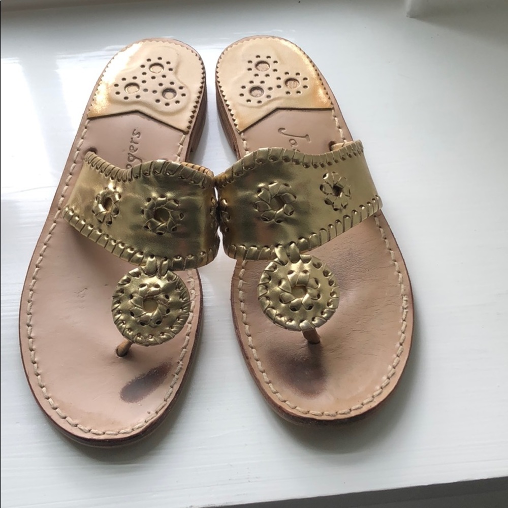 Jack Rogers Gold Sandals